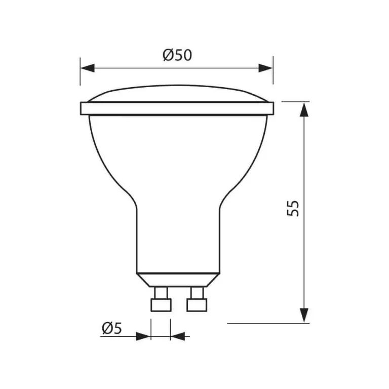 Led лампа 7w, bg marki, gu10, студена светлина, volux led jdr, 6400k, 450lm, VIV003711